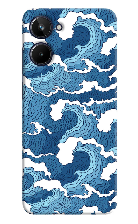 Blue Waves Realme 10 Hard Case Back Cover by Casekaro