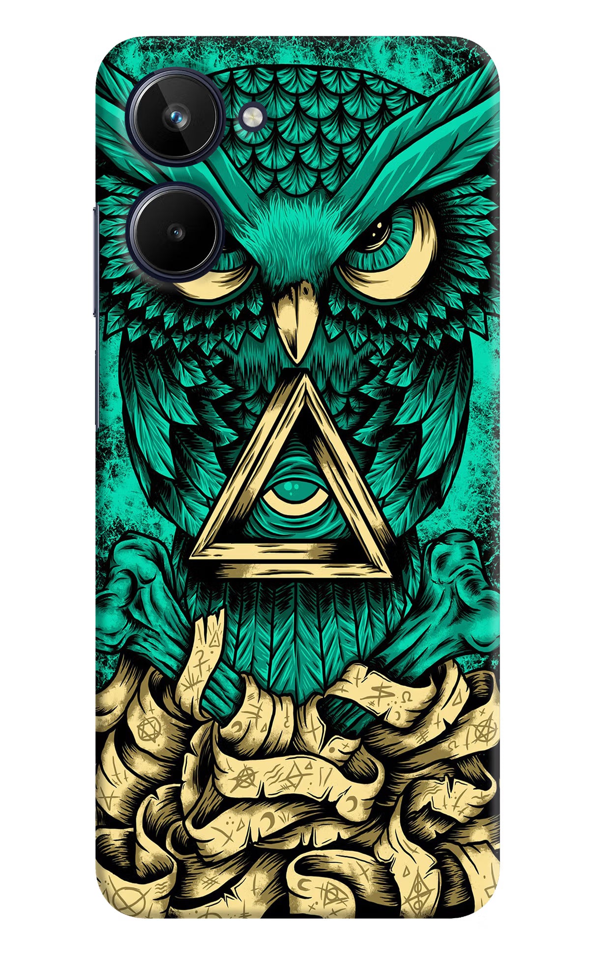 Green Owl Realme 10 Hard Case Back Cover by Casekaro