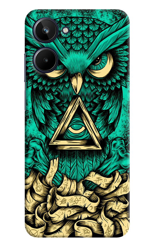 Green Owl Realme 10 Hard Case Back Cover by Casekaro