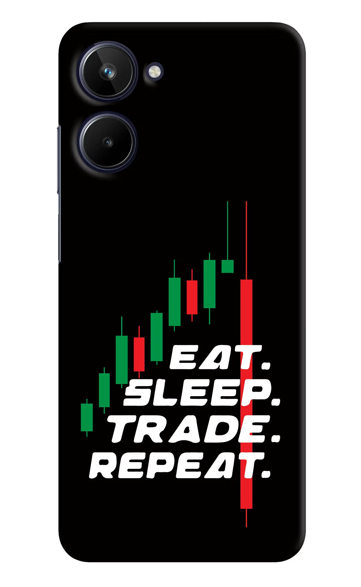Eat Sleep Trade Repeat Realme 10 Hard Case Back Cover by Casekaro