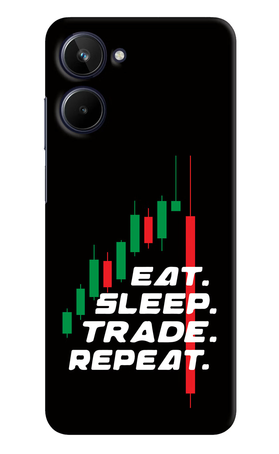 Eat Sleep Trade Repeat Realme 10 Back Cover, Hard case