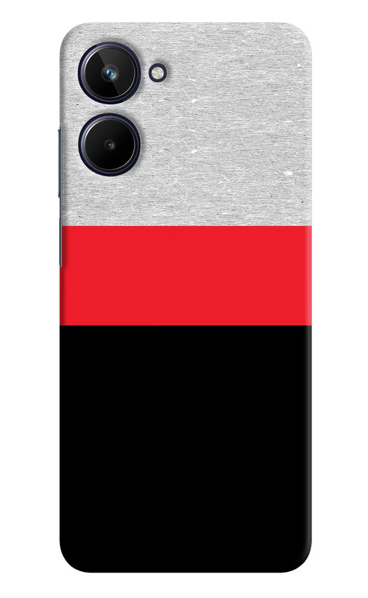 Tri Color Pattern Realme 10 Hard Case Back Cover by Casekaro