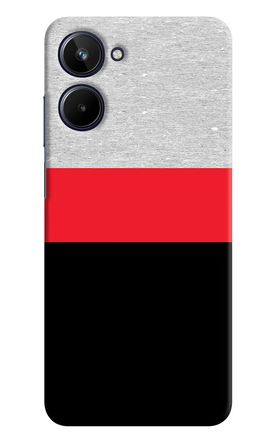 Tri Color Pattern Realme 10 Back Cover, Hard case