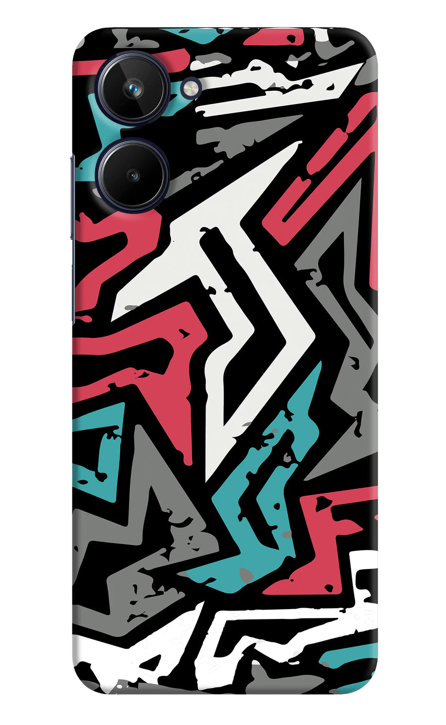 Geometric Graffiti Realme 10 Back Cover, Hard case