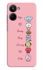 BTS names Realme 10 Hard Case Back Cover by Casekaro