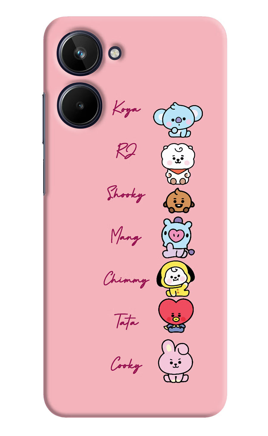 BTS names Realme 10 Back Cover, Hard case