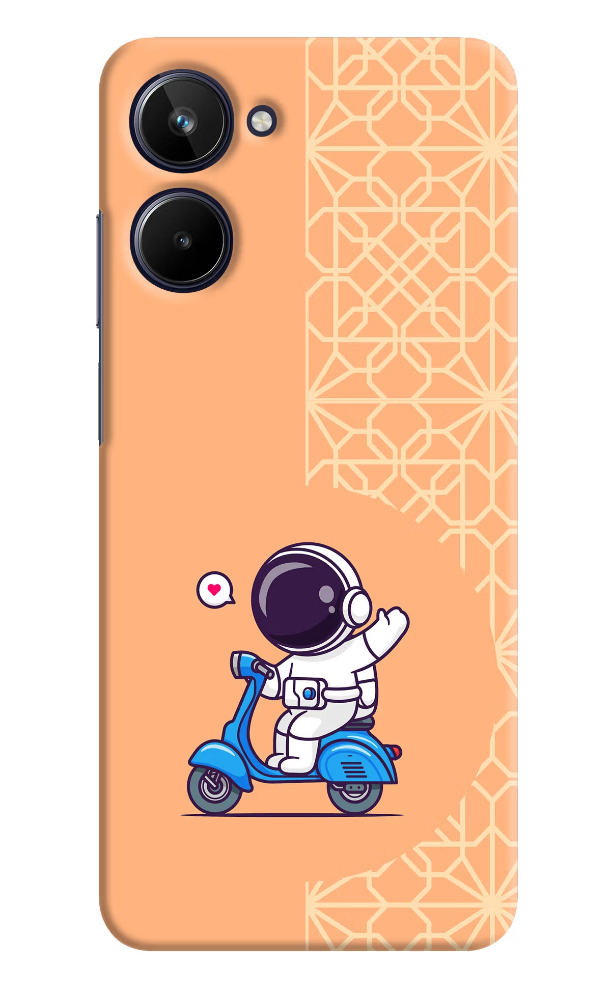 Cute Astronaut Riding Realme 10 Hard Case Back Cover by Casekaro