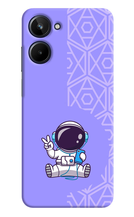 Cute Astronaut Chilling Realme 10 Hard Case Back Cover by Casekaro