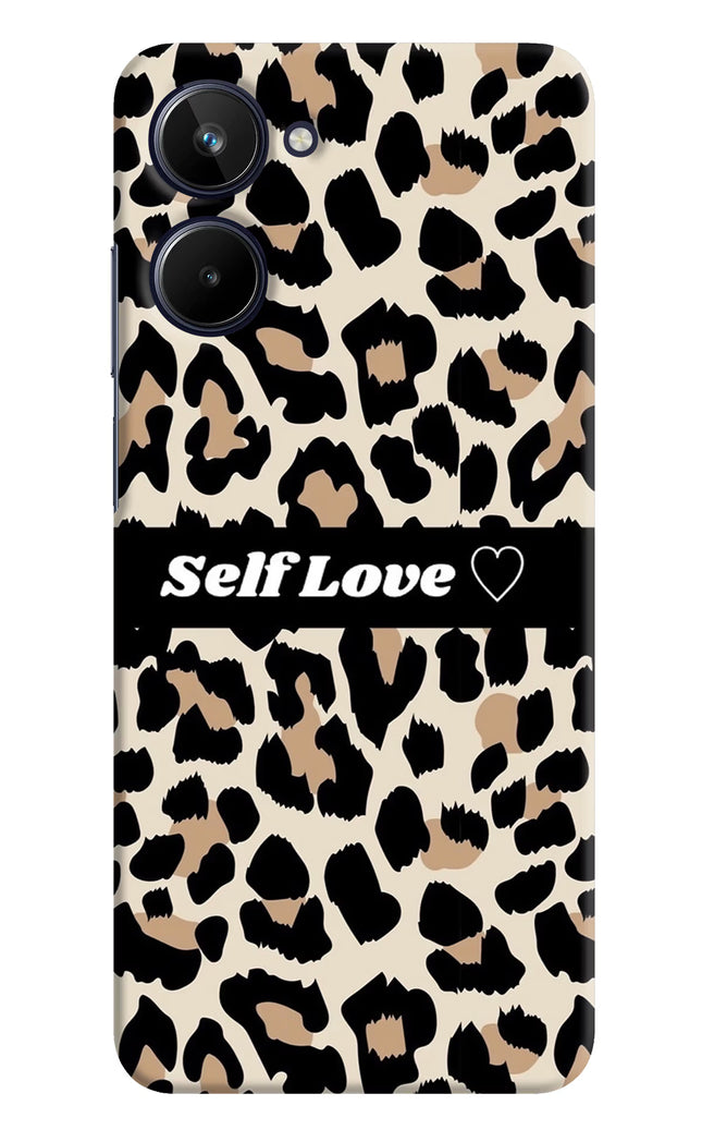 Leopard Print Self Love Realme 10 Hard Case Back Cover by Casekaro