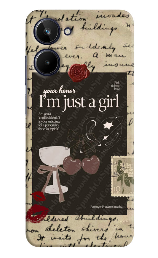 I am just a girl Realme 10 Hard Case Back Cover by Casekaro