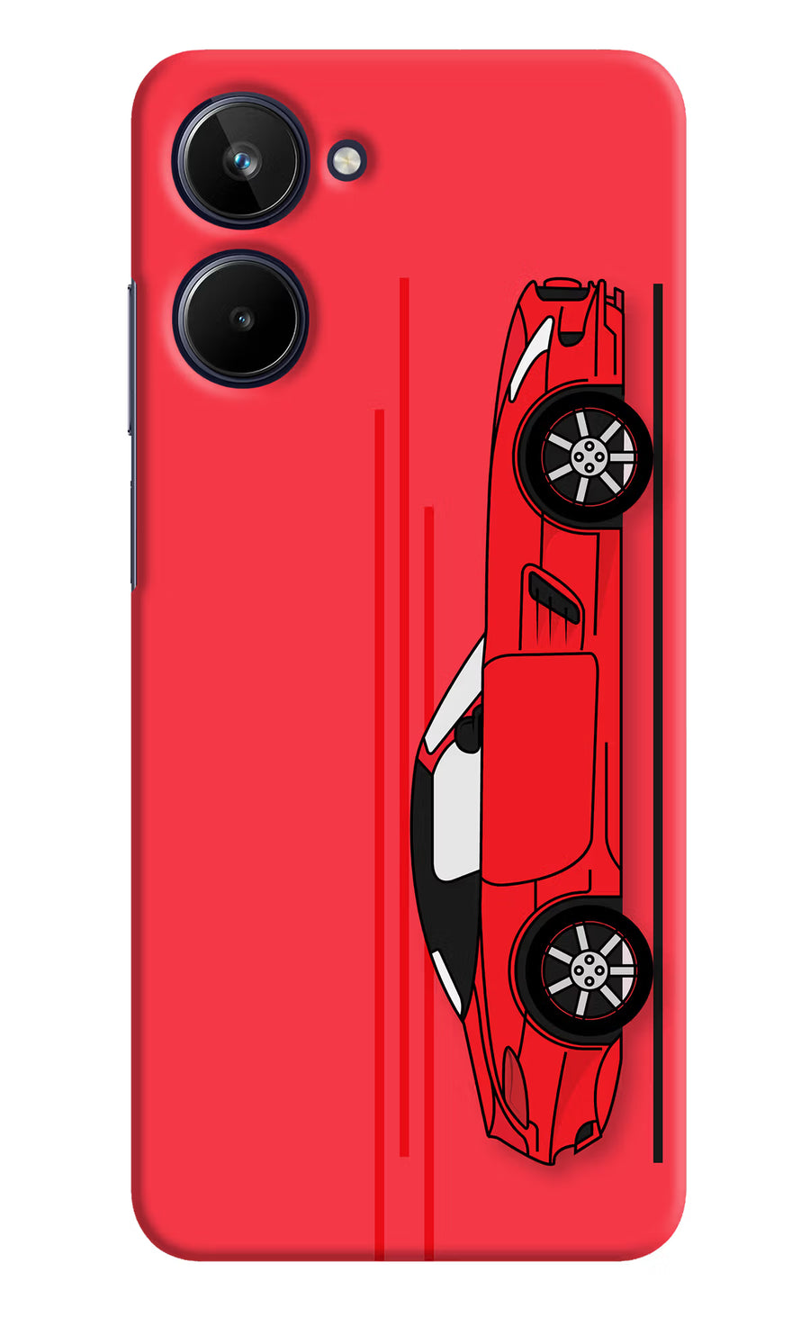 Red Velocity Realme 10 Back Cover, Hard case