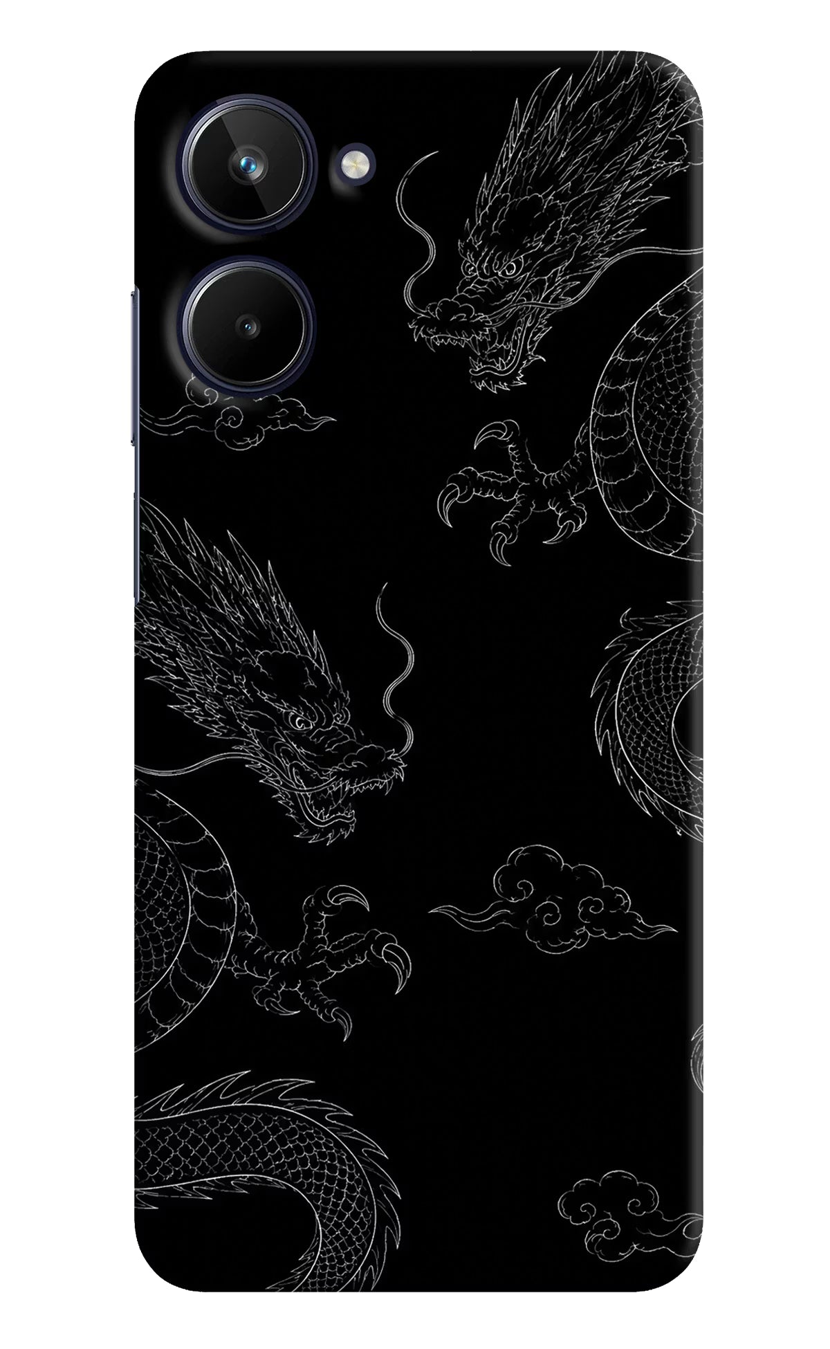 Twin Dragons Realme 10 Hard Case Back Cover by Casekaro