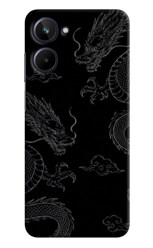 Twin Dragons Realme 10 Hard Case Back Cover by Casekaro