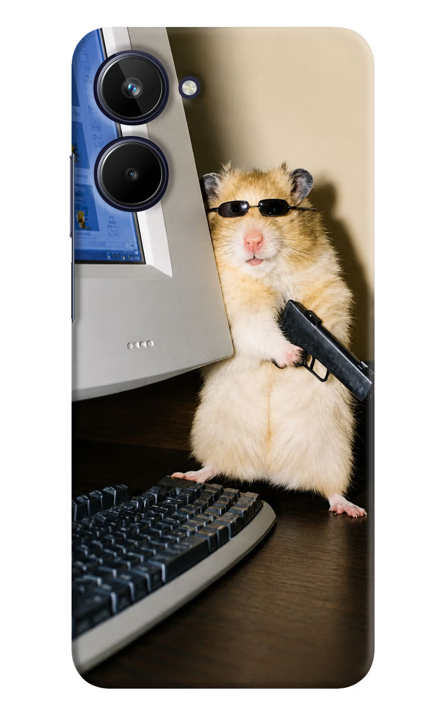 Hacker Hamster Realme 10 Back Cover, Hard case