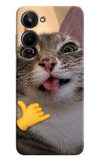 Silly Cat Call Realme 10 Hard Case Back Cover by Casekaro