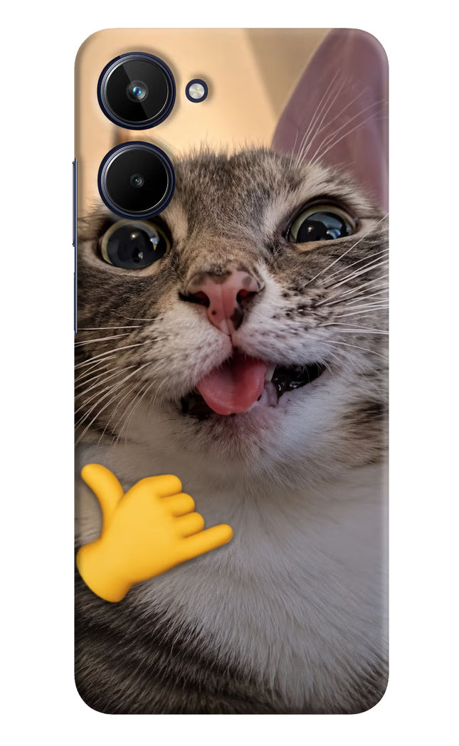 Silly Cat Call Realme 10 Hard Case Back Cover by Casekaro
