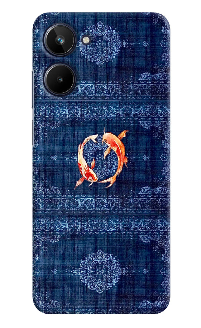 Koi Blue Realme 10 Hard Case Back Cover by Casekaro
