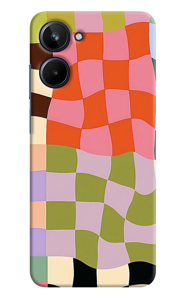 Wavy Grid Realme 10 Hard Case Back Cover by Casekaro