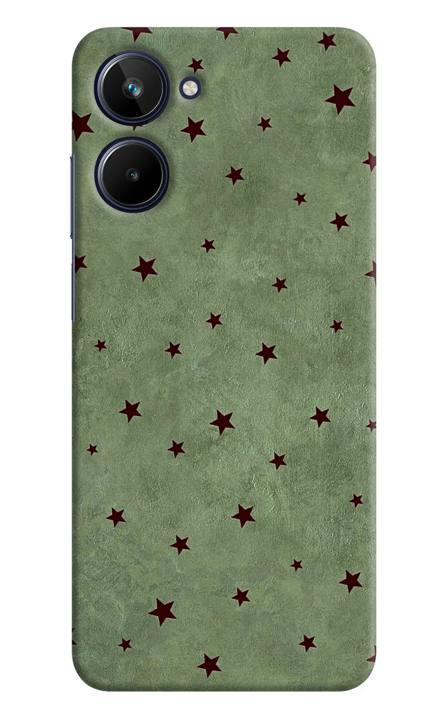 Green Stars Realme 10 Hard Case Back Cover by Casekaro