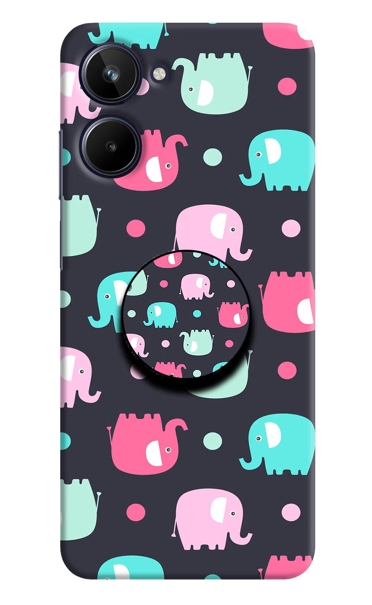 Baby Elephants Realme 10 Pop Case by Casekaro