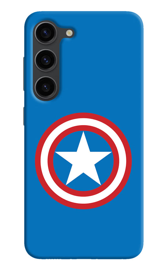 Captain America Logo Samsung S23 Plus Hard Case Back Cover by Casekaro