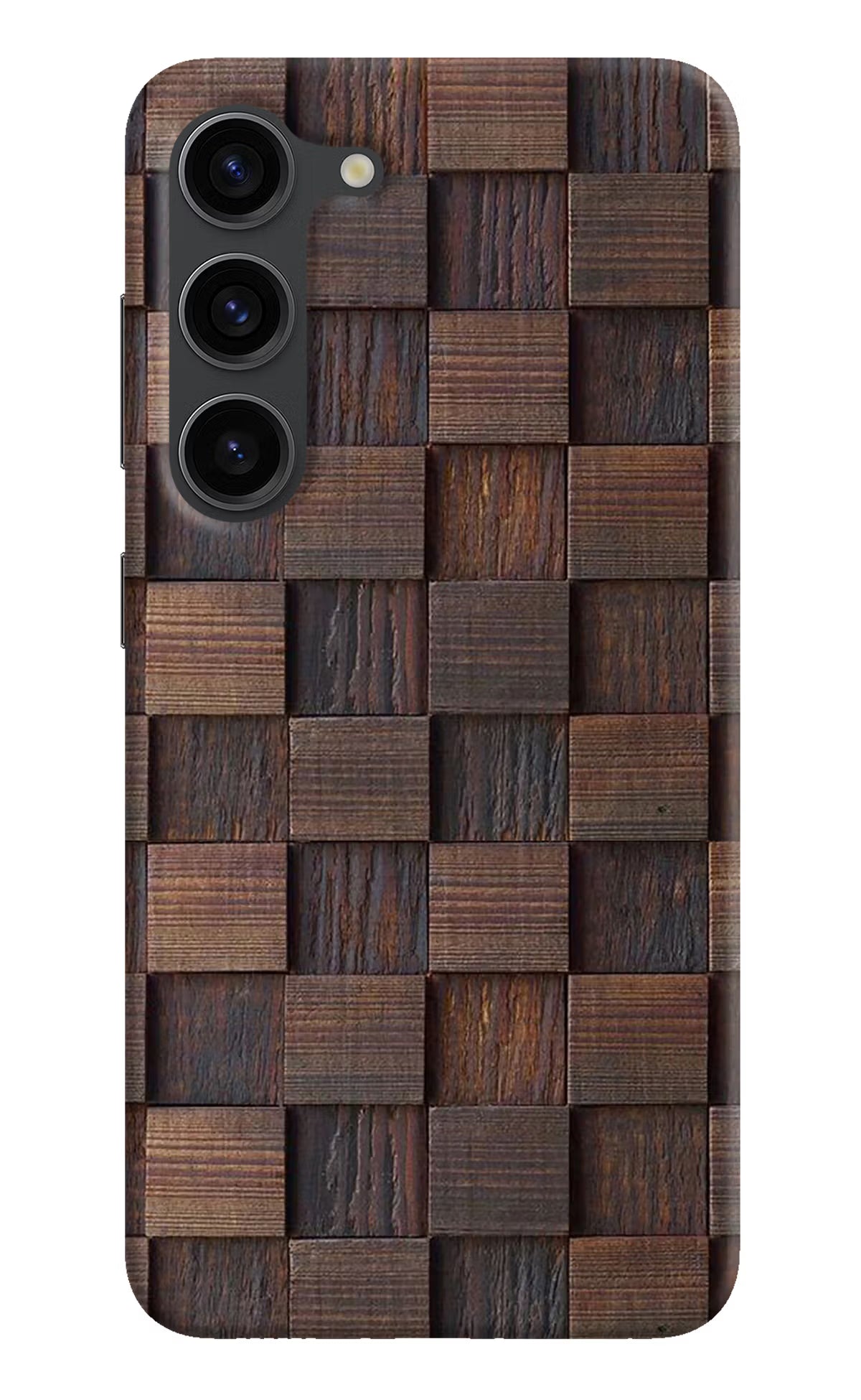 Wooden Cube Design Samsung S23 Plus Hard Case Back Cover by Casekaro