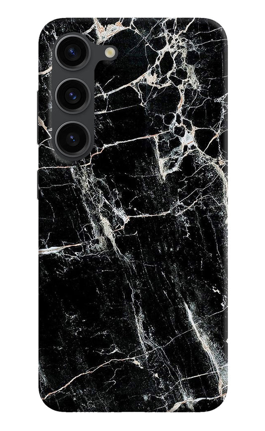Black Marble Texture Samsung S23 Plus Back Cover