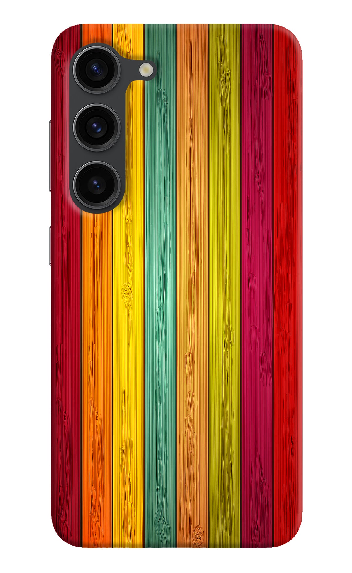 Multicolor Wooden Samsung S23 Plus Back Cover