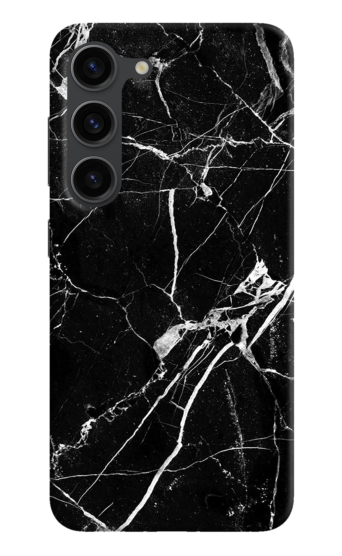 Black Marble Pattern Samsung S23 Plus Back Cover