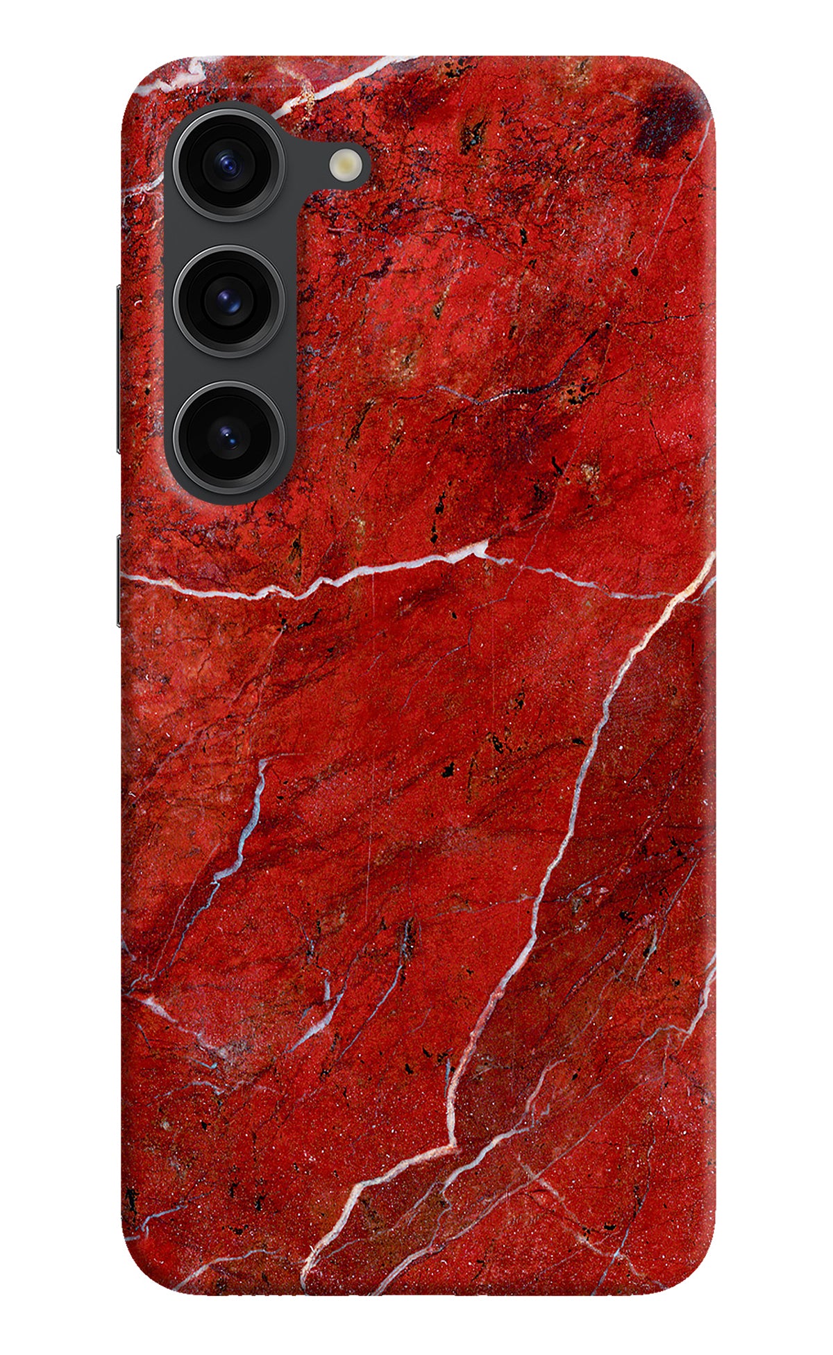 Red Marble Design Samsung S23 Plus Back Cover