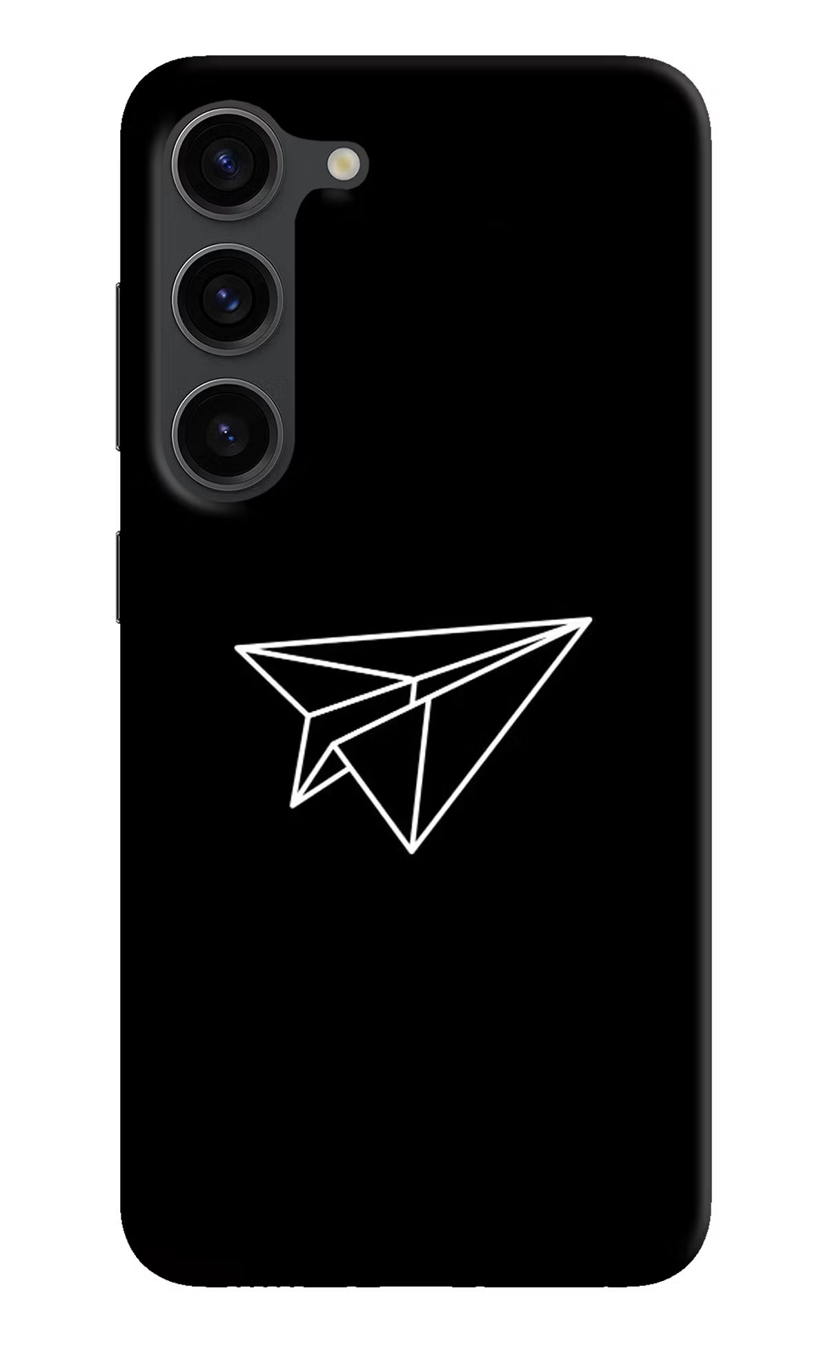 Paper Plane White Samsung S23 Plus Hard Case Back Cover by Casekaro