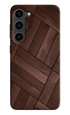 Wooden Texture Design Samsung S23 Plus Hard Case Back Cover by Casekaro