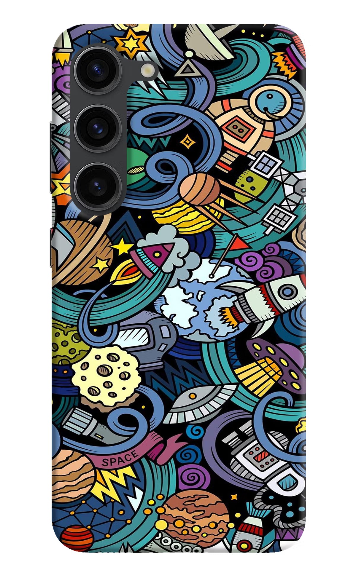 Space Abstract Samsung S23 Plus Hard Case Back Cover by Casekaro