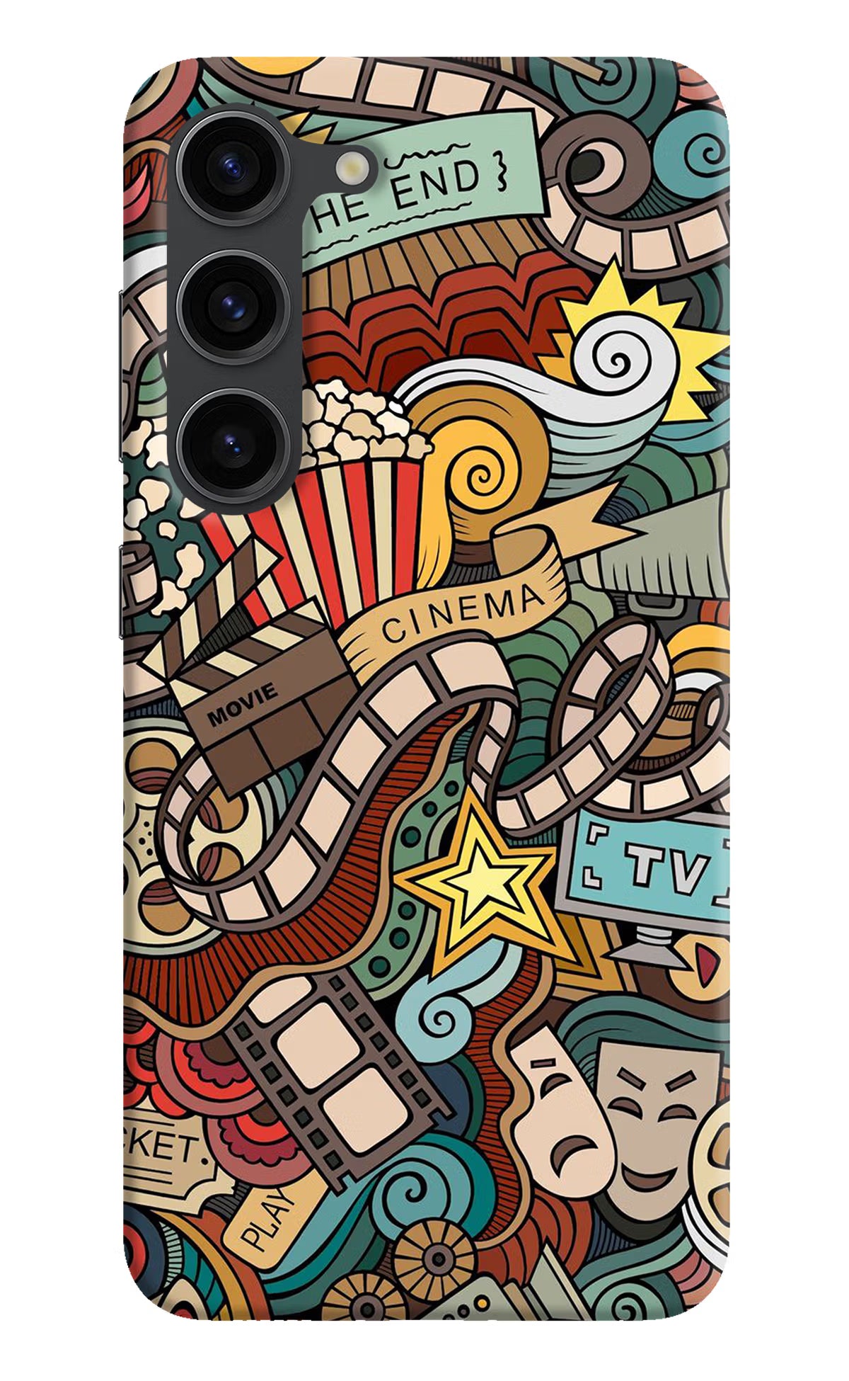 Cinema Abstract Samsung S23 Plus Hard Case Back Cover by Casekaro