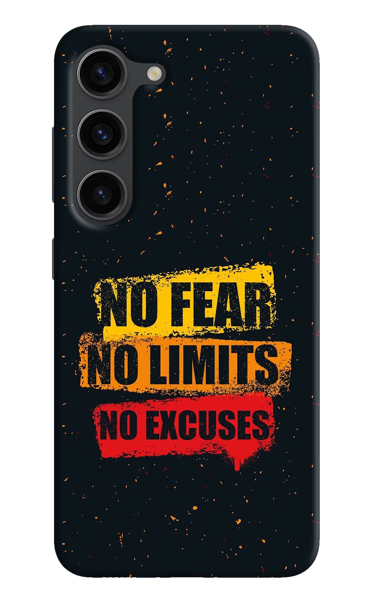 No Fear No Limits No Excuse Samsung S23 Plus Hard Case Back Cover by Casekaro