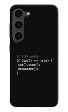 Life Motto Code Samsung S23 Plus Hard Case Back Cover by Casekaro
