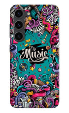 Music Graffiti Samsung S23 Plus Hard Case Back Cover by Casekaro