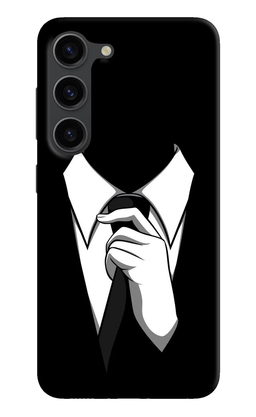 Black Tie Samsung S23 Plus Back Cover, Hard case