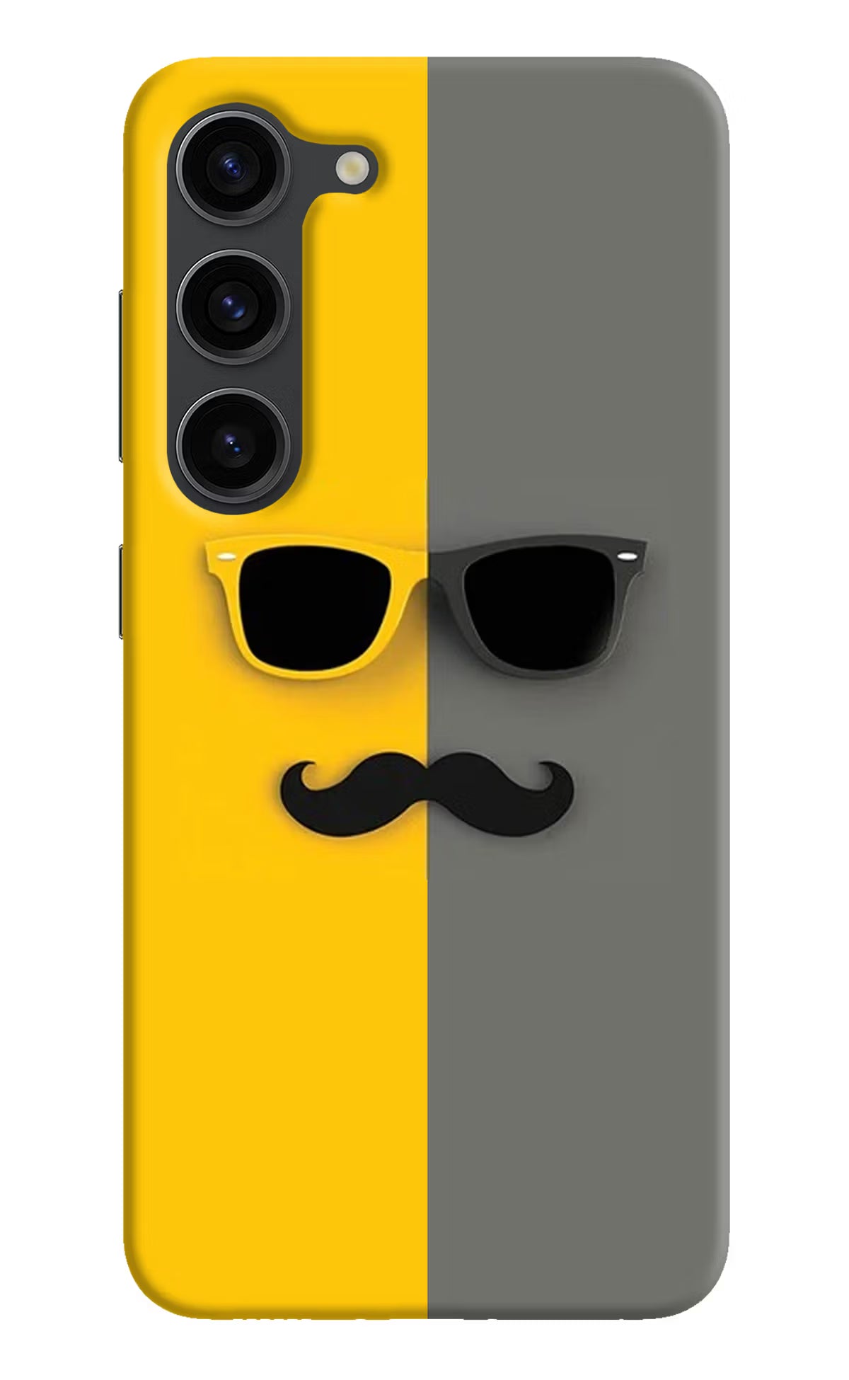 Sunglasses with Mustache Samsung S23 Plus Hard Case Back Cover by Casekaro