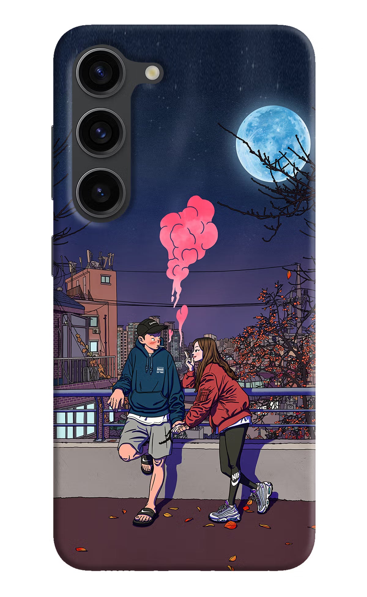 Chilling Couple Samsung S23 Plus Hard Case Back Cover by Casekaro
