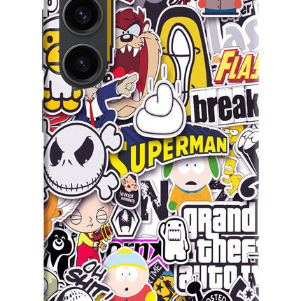 Sticker Bomb Samsung S23 Plus Hard Case Back Cover by Casekaro