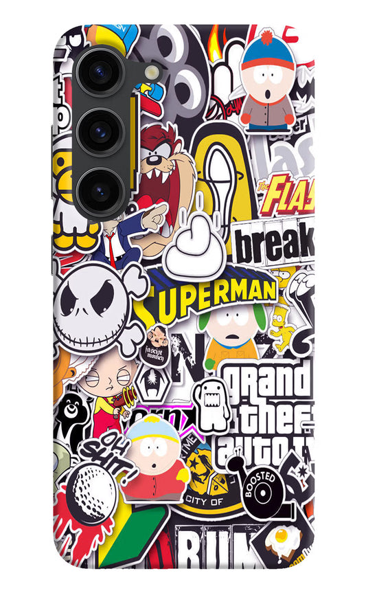 Sticker Bomb Samsung S23 Plus Hard Case Back Cover by Casekaro