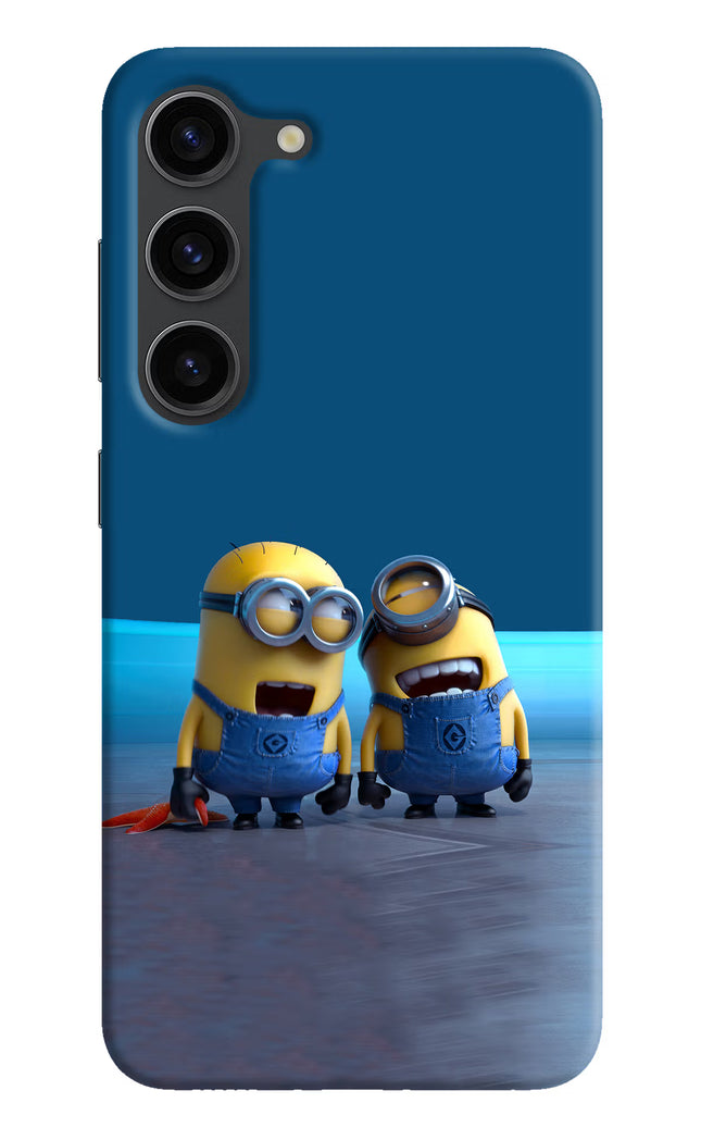 Minion Laughing Samsung S23 Plus Hard Case Back Cover by Casekaro