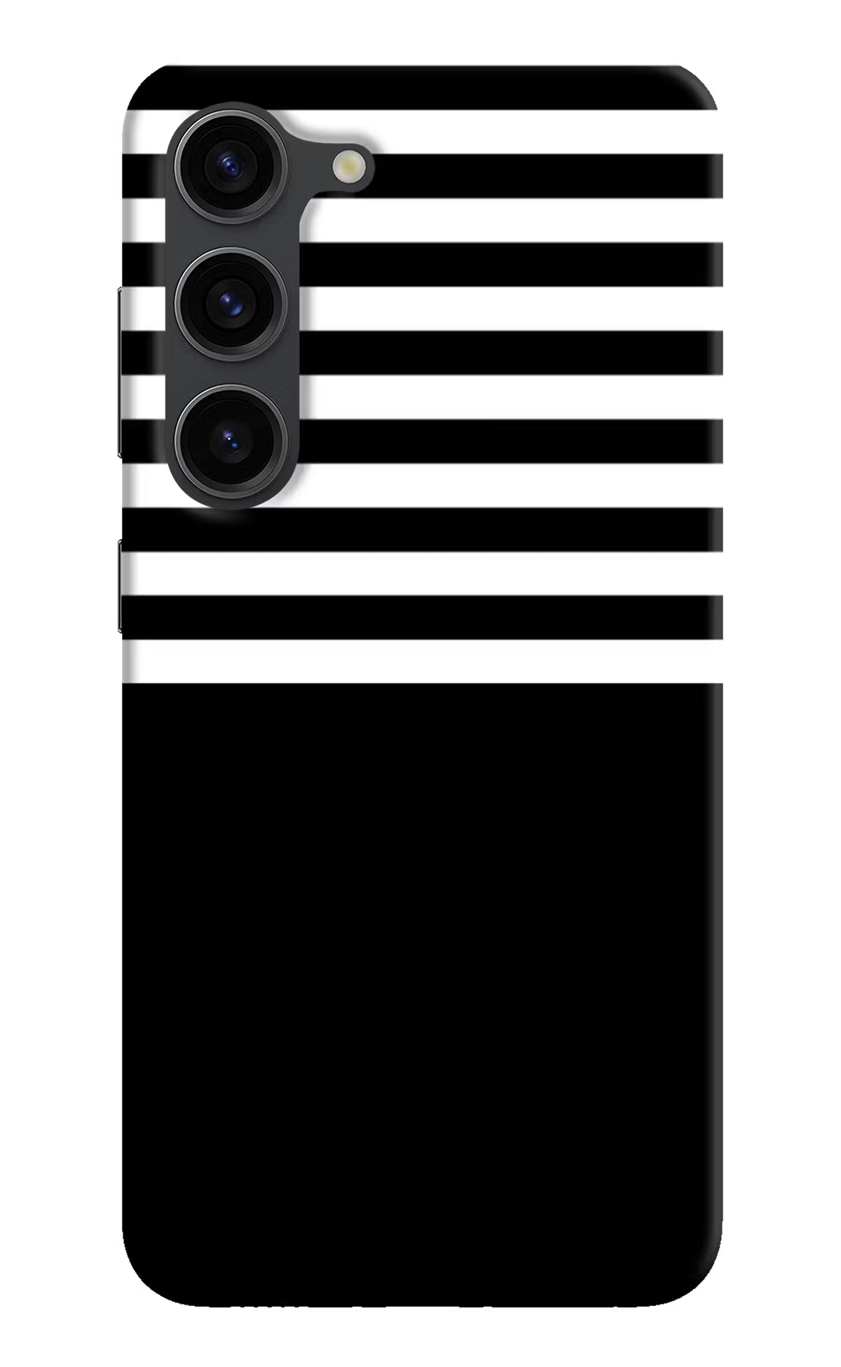 Black and White Print Samsung S23 Plus Hard Case Back Cover by Casekaro