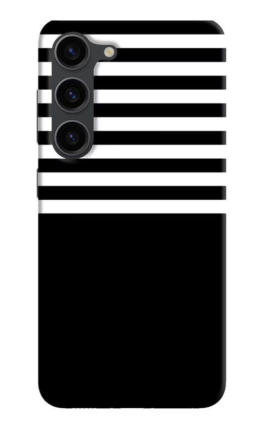 Black and White Print Samsung S23 Plus Hard Case Back Cover by Casekaro