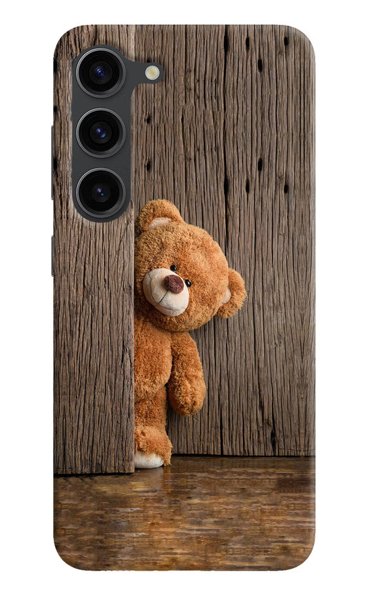 Teddy Wooden Samsung S23 Plus Hard Case Back Cover by Casekaro