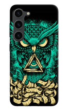 Green Owl Samsung S23 Plus Hard Case Back Cover by Casekaro
