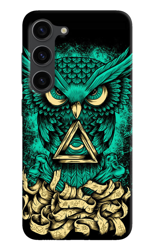 Green Owl Samsung S23 Plus Hard Case Back Cover by Casekaro
