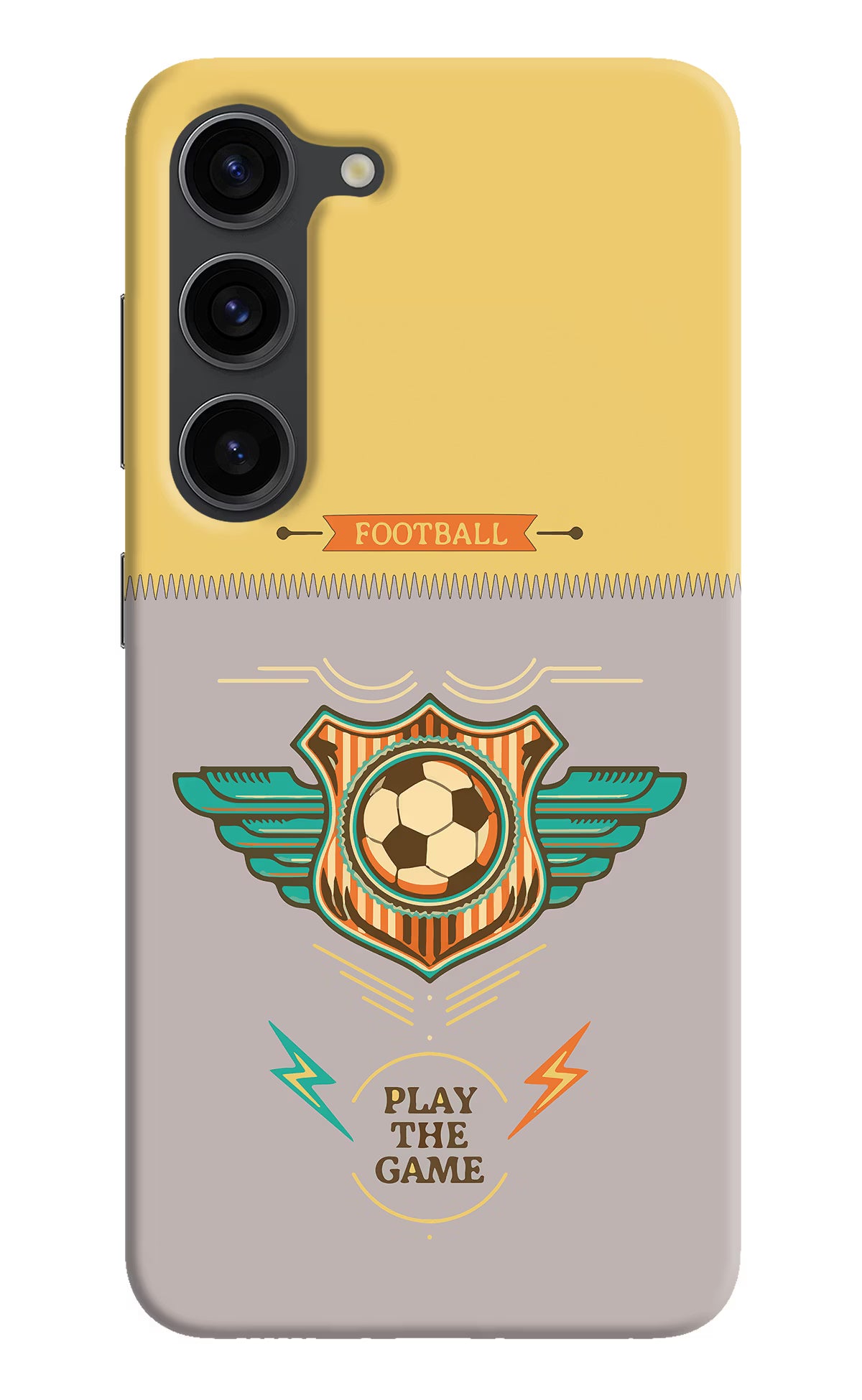 Football Samsung S23 Plus Hard Case Back Cover by Casekaro