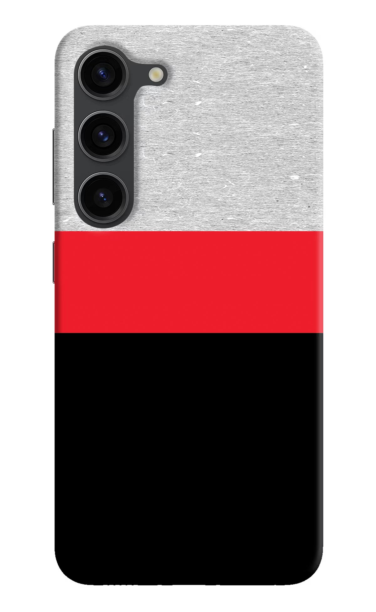 Tri Color Pattern Samsung S23 Plus Hard Case Back Cover by Casekaro
